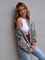 Raw Edge Ripped Denim Casual Jacket