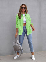 Raw Edge Ripped Denim Casual Jacket