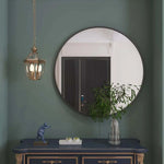 Rei - Large Round Black Metal Circle Mirror - 90cm x 90cm