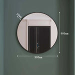 Rei - Large Round Black Metal Circle Mirror - 90cm x 90cm