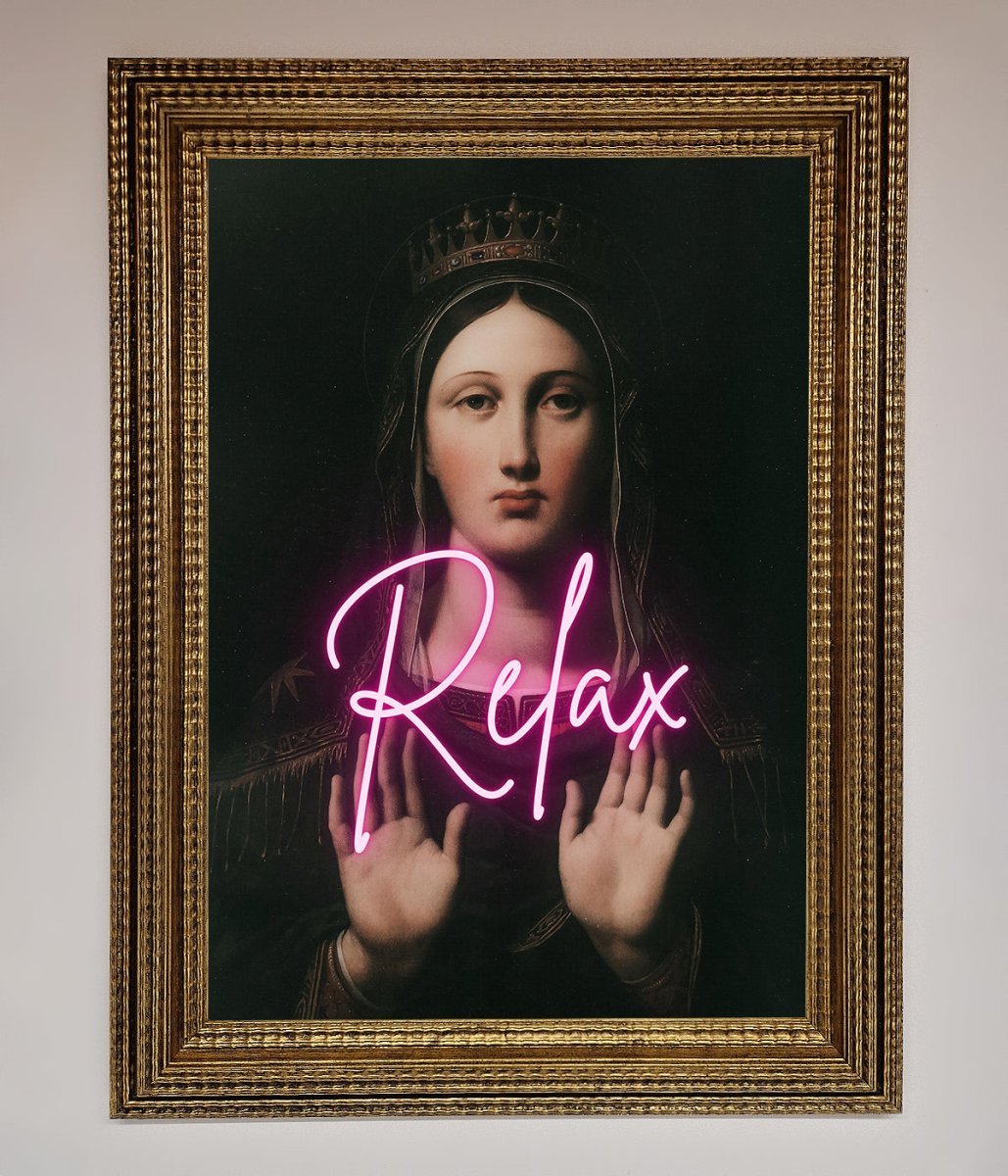 Relax Mate Framed Wall Art Ornate Gold