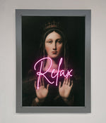 Relax Mate Framed Wall Art Dark Grey