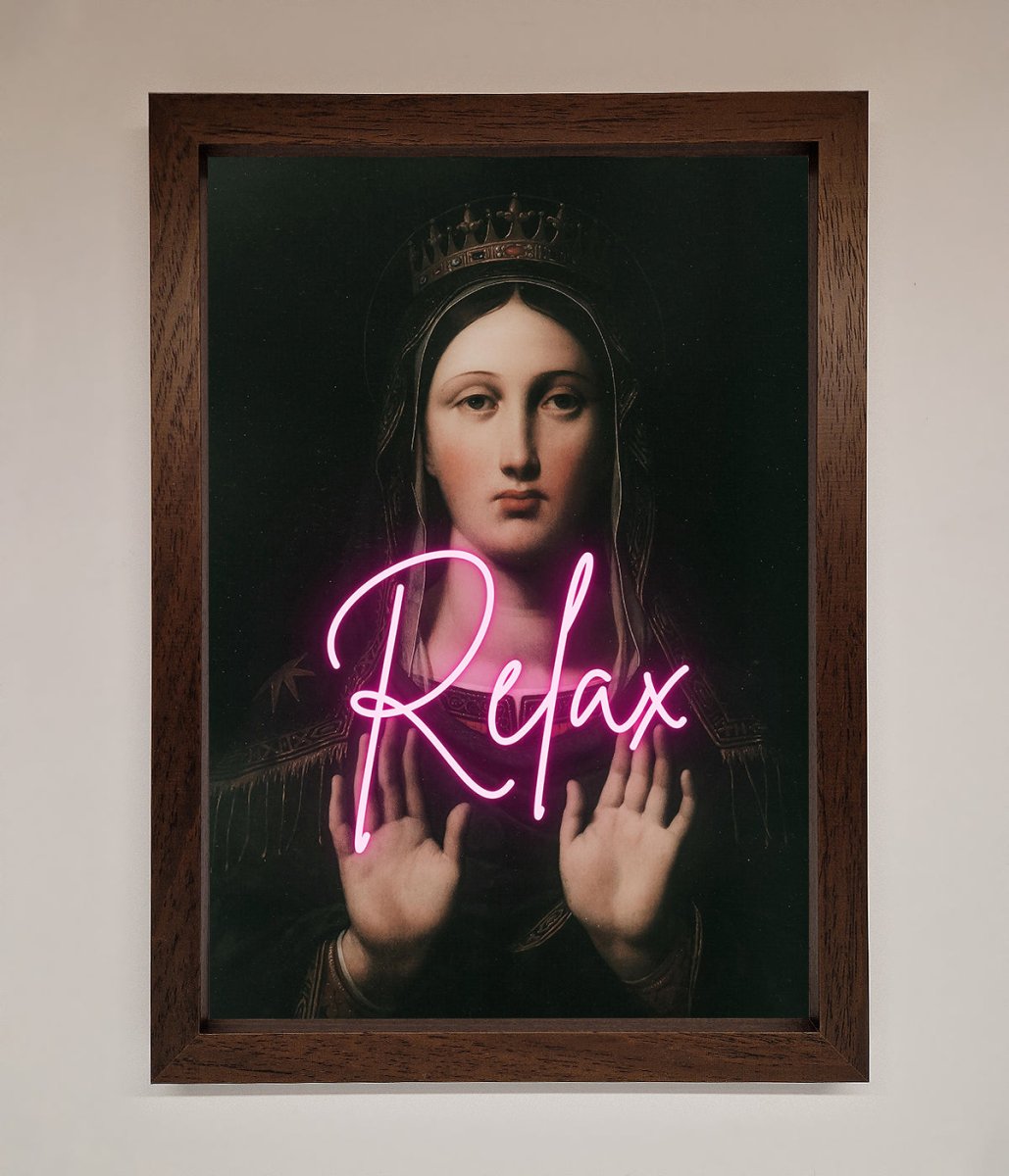 Relax Mate Framed Wall Art Walnut