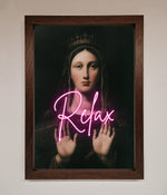 Relax Mate Framed Wall Art Walnut