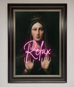 Relax Mate Framed Wall Art Black Silver