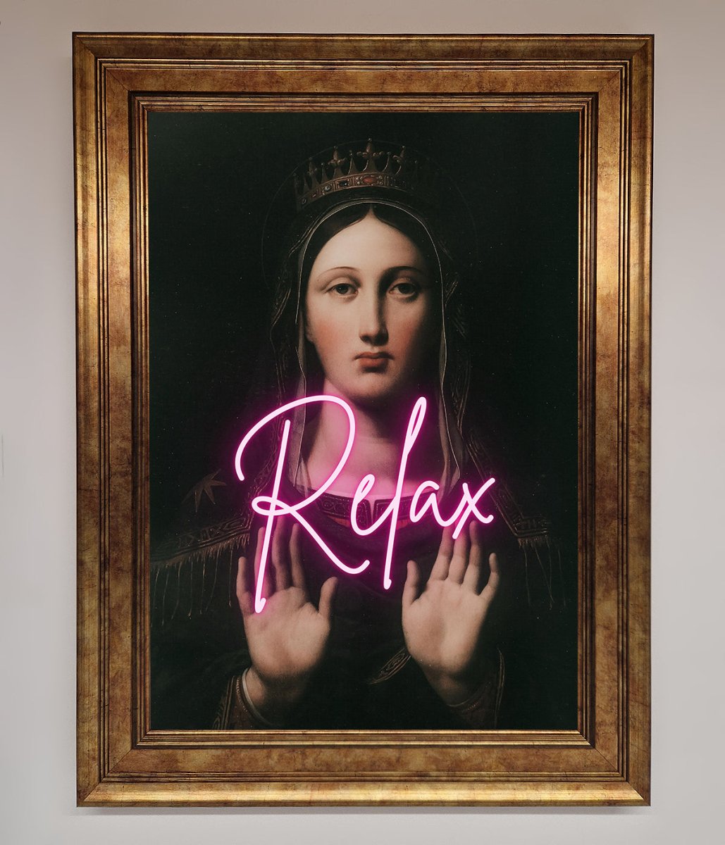 Relax Mate Framed Wall Art Bronze