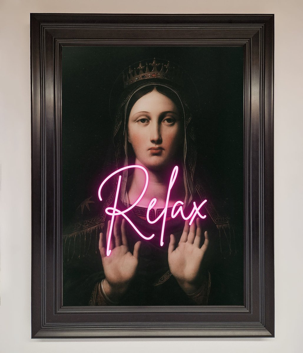 Relax Mate Framed Wall Art Matt Black