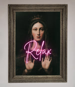 Relax Mate Framed Wall Art Ornate Silver