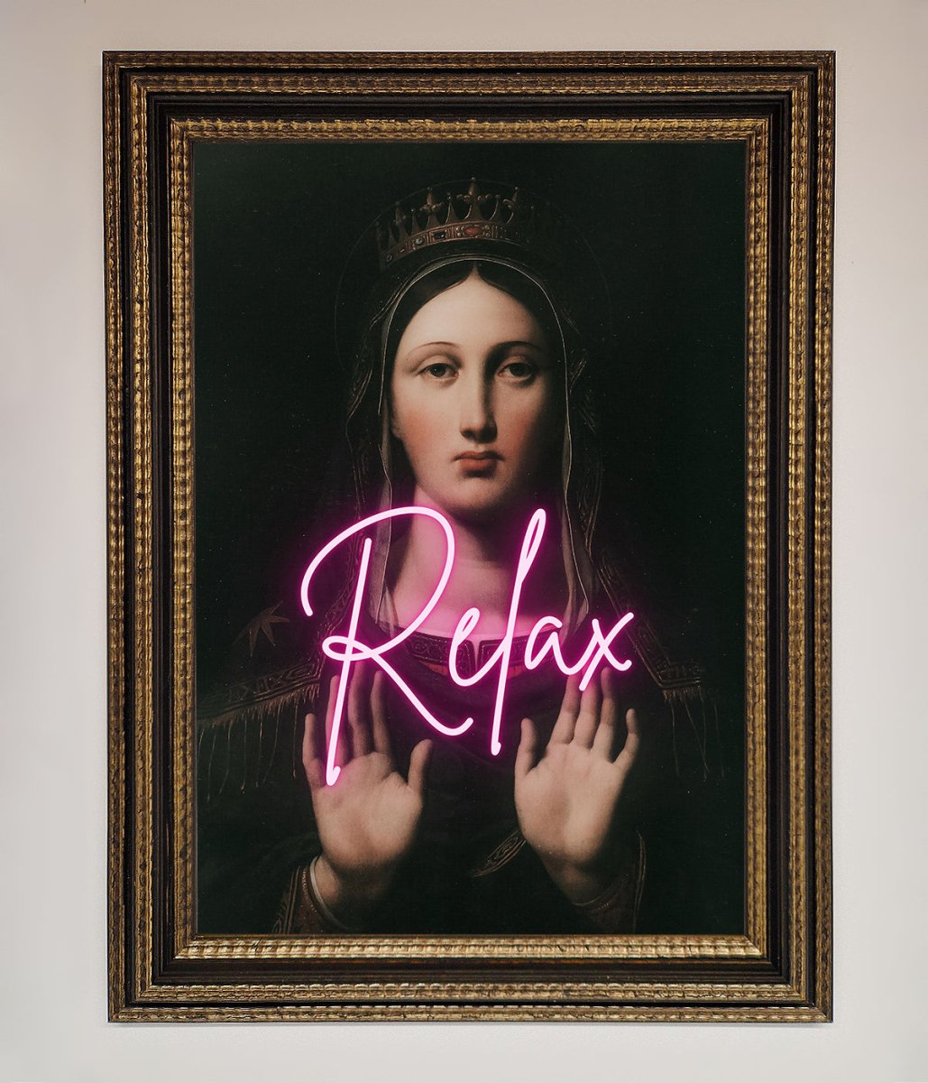 Relax Mate Framed Wall Art Ornate Gold Black