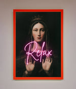Relax Mate Framed Wall Art Neon Red