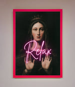 Relax Mate Framed Wall Art Neon Pink