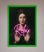 Relax Mate Framed Wall Art Neon Dark Green
