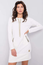 Relevance Long Sleeve Cotton Day Dress beige