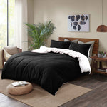 Reversible Duvet Cover Set Black & White