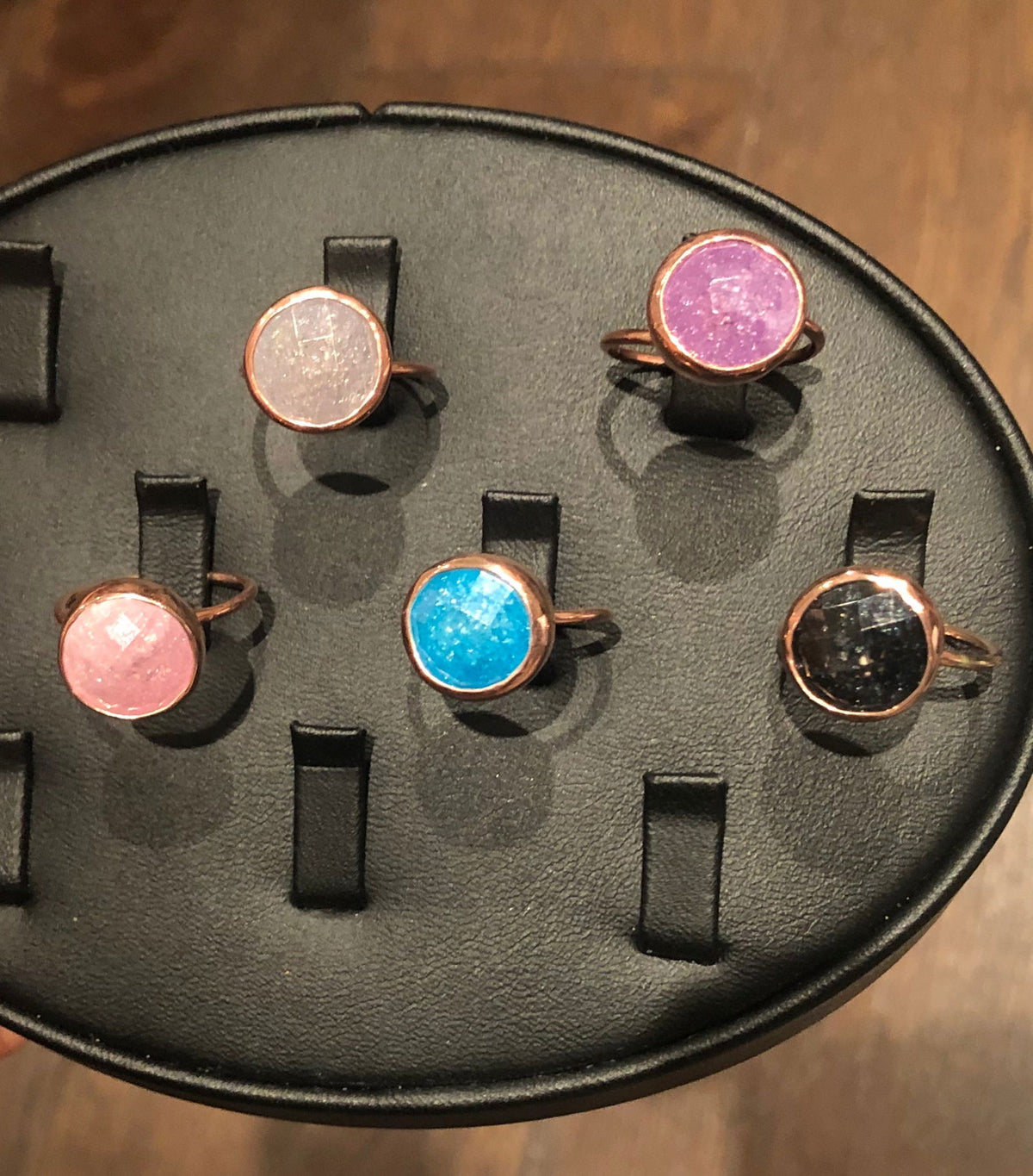 Rings with Round Natural Stones