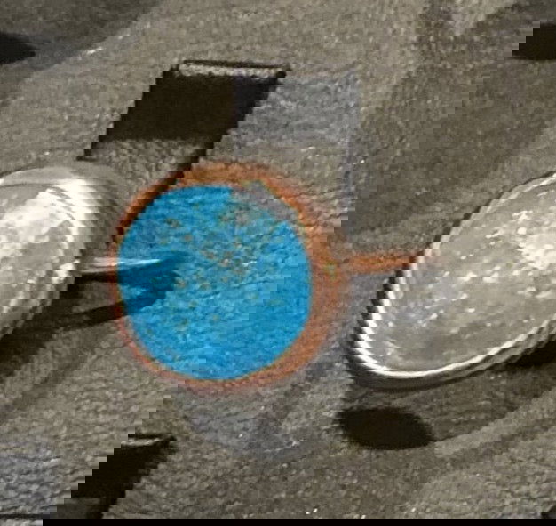 Rings with Round Natural Stones Blue