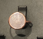 Rings with Round Natural Stones Cloudy White