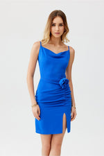 Roco Fashion Marilyn Mini Rose Slit Cocktail Dress