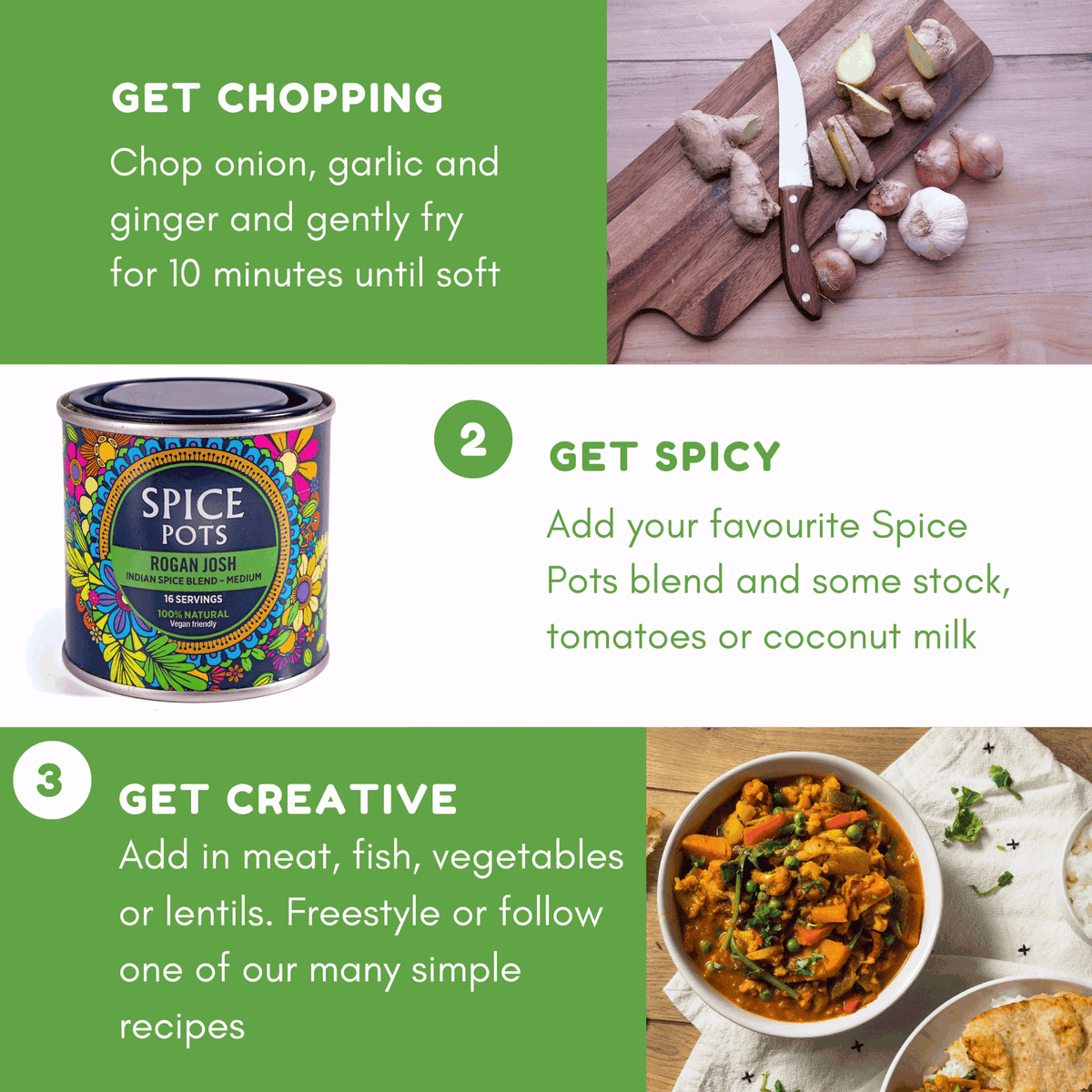 Spice Pots Rogan Josh Indian Spice Blend 80g - Medium