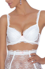 Roza Ambre Push Up Lace Bra White