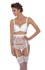 Roza Ambre Push Up Lace Bra White