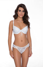 Roza Damaris White Push Up Bra with Ribbon Detail