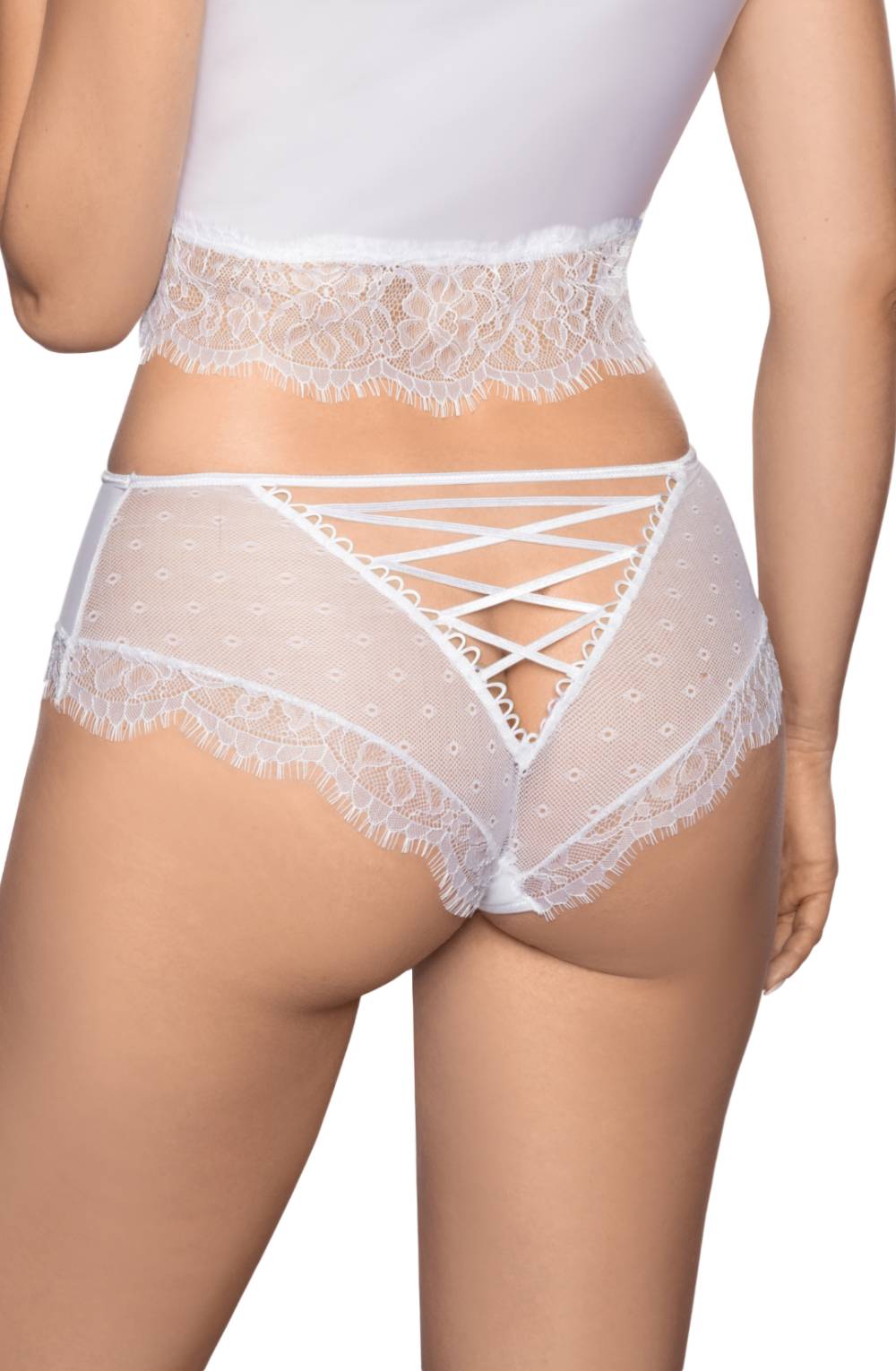 Roza Erii White Soft Lace Briefs