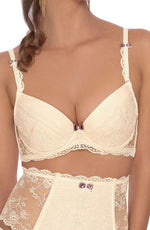 Roza Fifi Push Up Lace Bra Ivory Cream