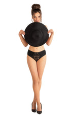 Roza Kamelia Lace Brief Black