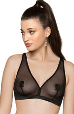 Roza Lisbet Sheer Black Soft Cup Bra