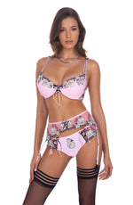 Roza Natali Pink EmbroideredThong
