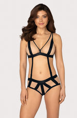 Roza Pasomela Thong Beige & Black