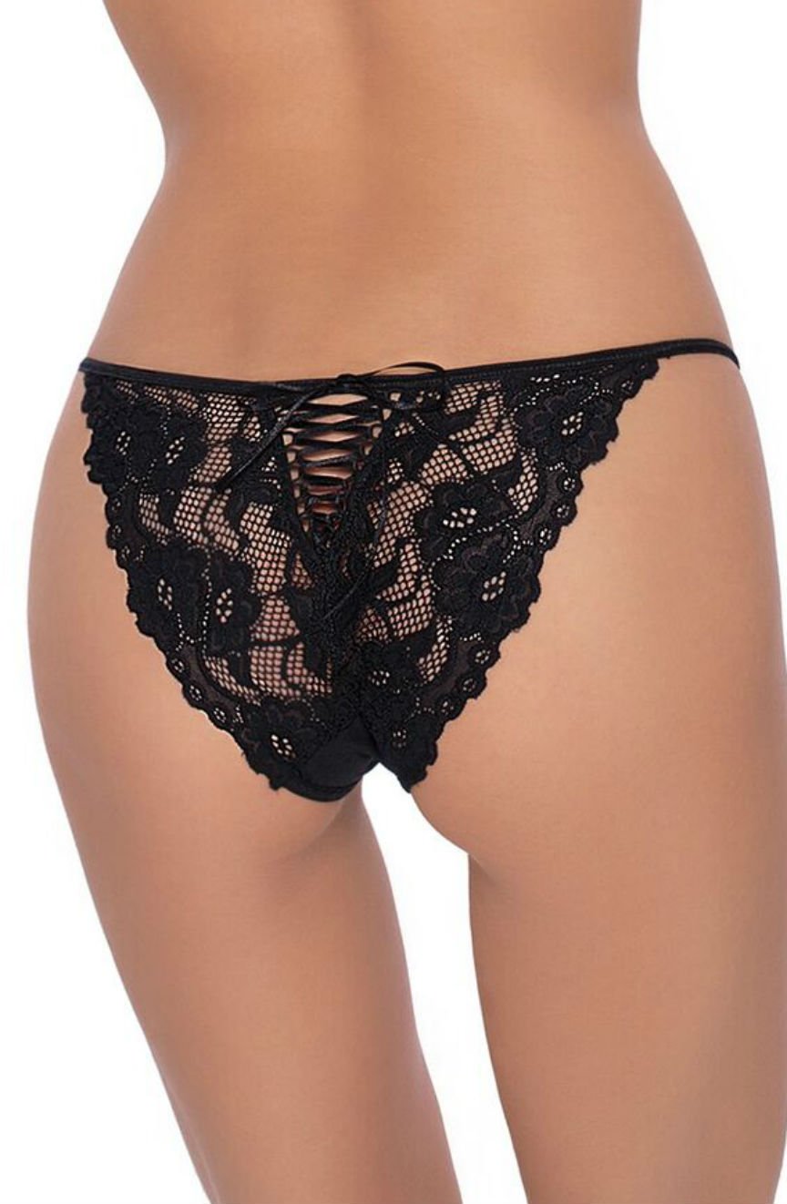 Roza Sarina Lace Briefs Black