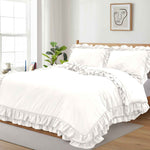 Ruffled Borders Duvet Cover Set