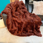 Russet Shearling Throw | Fur Blanket | Sheepskin Rug | JUB2202