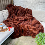 Russet Shearling Throw | Fur Blanket | Sheepskin Rug | JUB2202