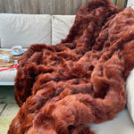Russet Shearling Throw | Fur Blanket | Sheepskin Rug | JUB2202