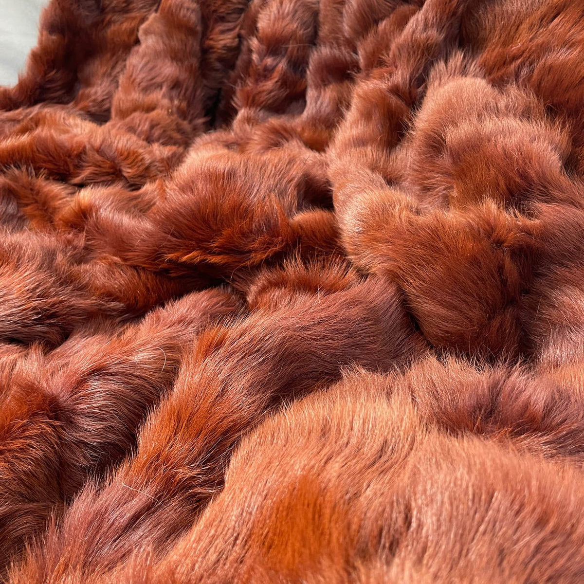 Russet Shearling Throw | Fur Blanket | Sheepskin Rug | JUB2202