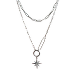 Sahara Luxe Double Layer Necklace - Silver