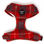 'Sammi' - Red & Grey Check Dog Harness