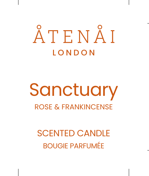 Atenai London Sanctuary Rose & Frankincense Candle 140g