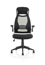Saturn High Mesh Back Black Executive Office Chair with Arms Black