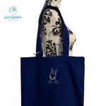 Schnauzer Dog Tote / Shopper Bag - Personalised ROYAL BLUE