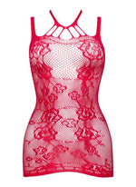 Beauty Night Anya Red Fishnet Erotic Dress