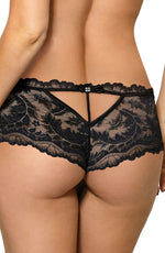 Roza Sefia Cut Out Lace Deep Briefs Black