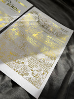 Set of 2 Asterix Comic Cover & Comic Strip Foil Print