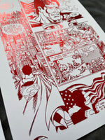 Set of 2 Superman Comic Cover & Comic Strip Foil Prints