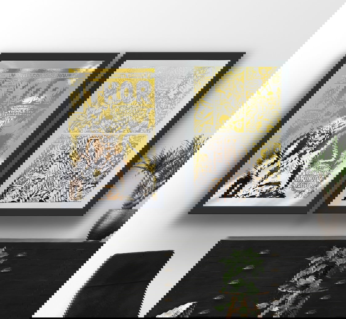 Set of 2 Thor Comic Cover & Comic Strip Foil Prints