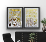 Set of 2 Thor Comic Cover & Comic Strip Foil Prints