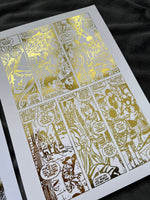 Set of 2 Thor Comic Cover & Comic Strip Foil Prints